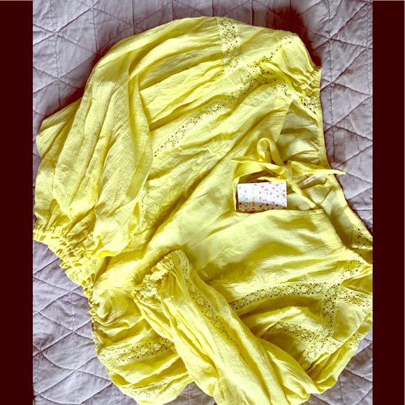 🔴 SOLD  🌼 New Lemon Gala Cotton Top Size M - Picture 4 of 5